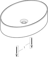 Hansgrohe Xuniva D Aufsatzwaschtisch 550x400mm weiß ohne Hahnloch ohne Überlauf