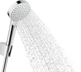 Hansgrohe Brauseset Crometta Vario Porter Set 1,25 m – 2 Strahlarten, EcoSmart 9 l/min, weiß/chrom