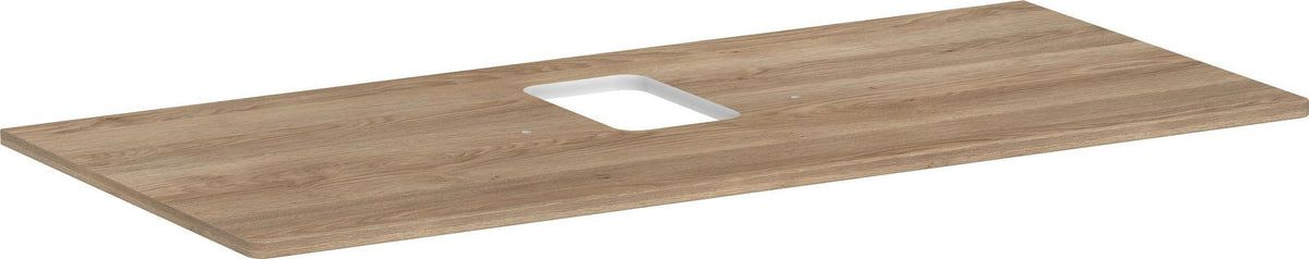HANSGROHE Xelu Q Konsole 1180 mm, hochglanz weiß, mit mittigem Ausschnitt & Hahnloch