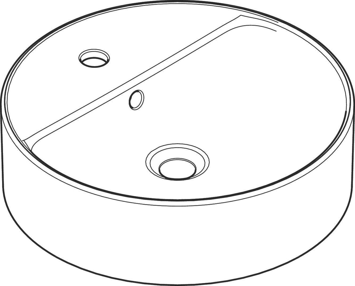 HANSGROHE Xuniva S Aufsatzwaschtisch 450x450mm mit Hahnloch & Überlauf, weiß