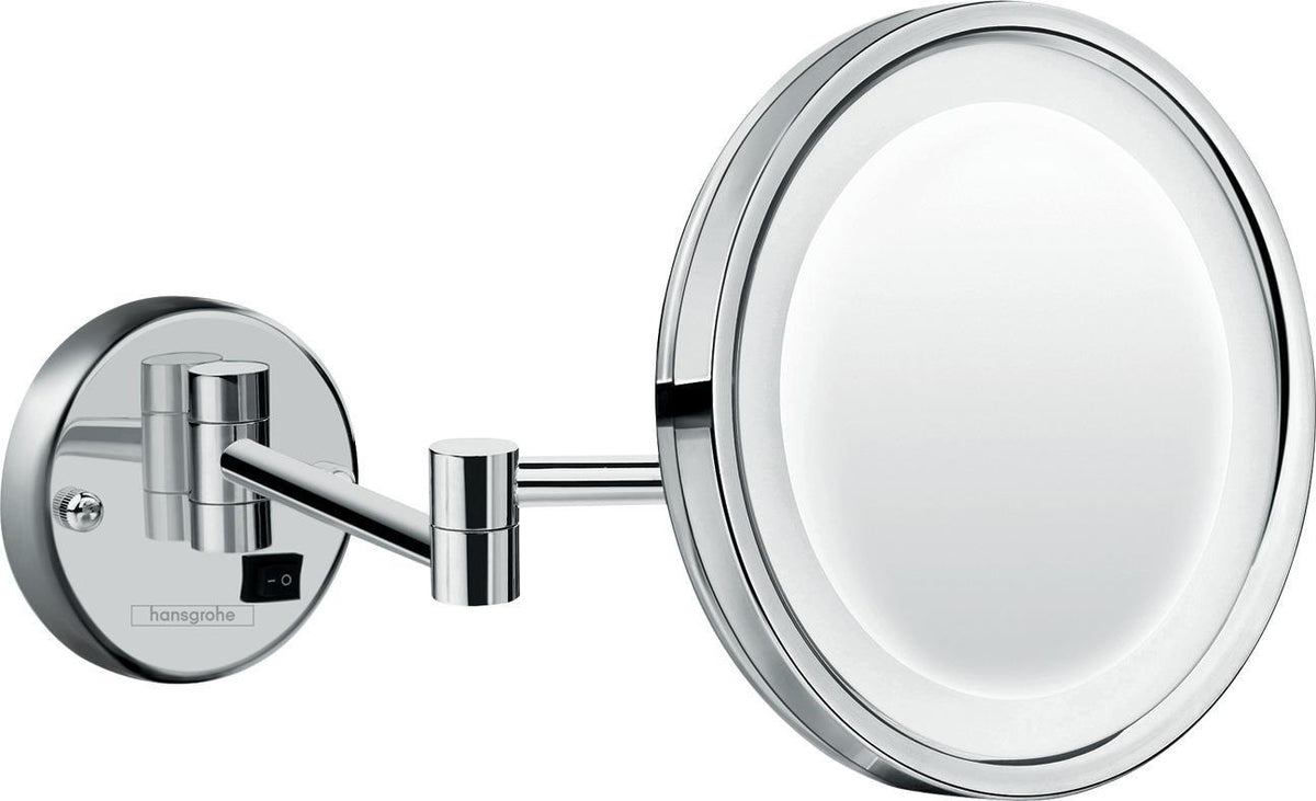 HANSGROHE Rasierspiegel LOGIS UNIVERSAL mit LED-Licht, 3-fach Vergrößerung, chrom