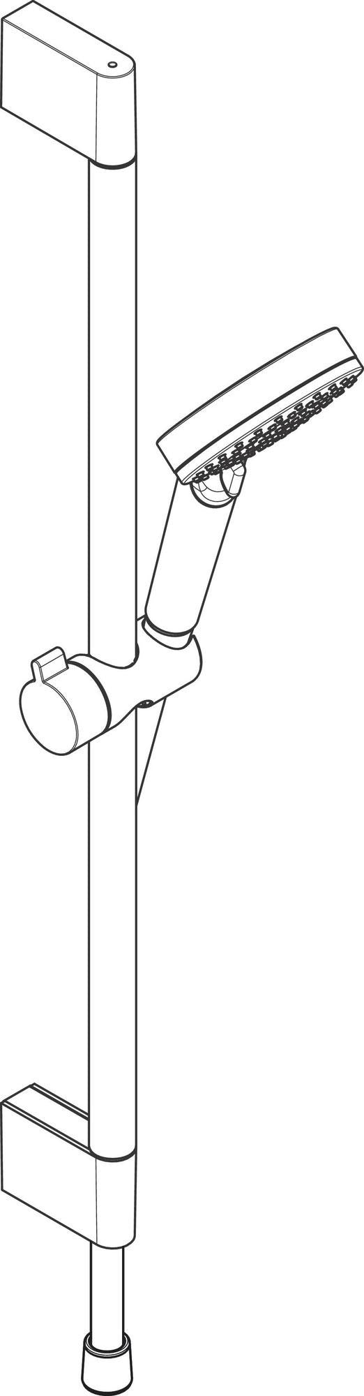 HANSGROHE Brauseset Crometta Vario 650 mm weiß/chrom – Handbrause mit 2 Strahlarten