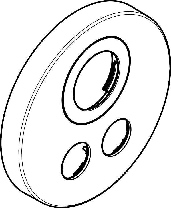 Hansgrohe Rosette für vertauschte Anschlüsse Therm.UP ShowerSelect S 2 Verbraucher chrom