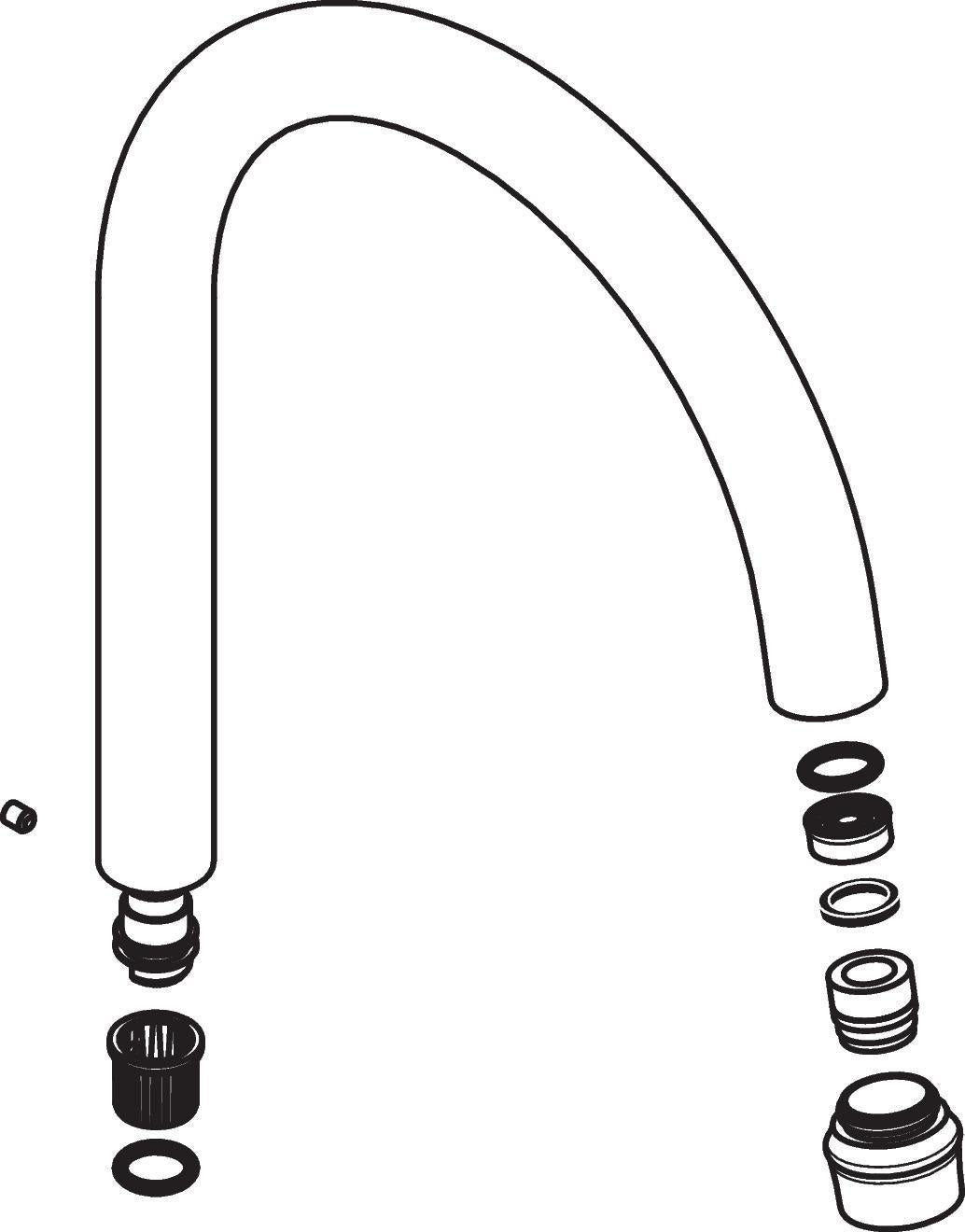 AXOR Massaud Absperrventil Chrom – Hansgrohe Ersatzteil für Brausestange 22 mm