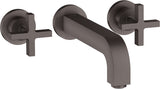 AXOR CITTERIO 3-Loch-Waschtischarmatur DN 15, 222 mm Auslauf, Kreuzgriffe mit Rosetten, Unterputz