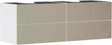 HANSGROHE Waschtischunterschrank Xevolos E 1570 mm mattweiß/eiche dunkel mit PushOpen und SoftClose