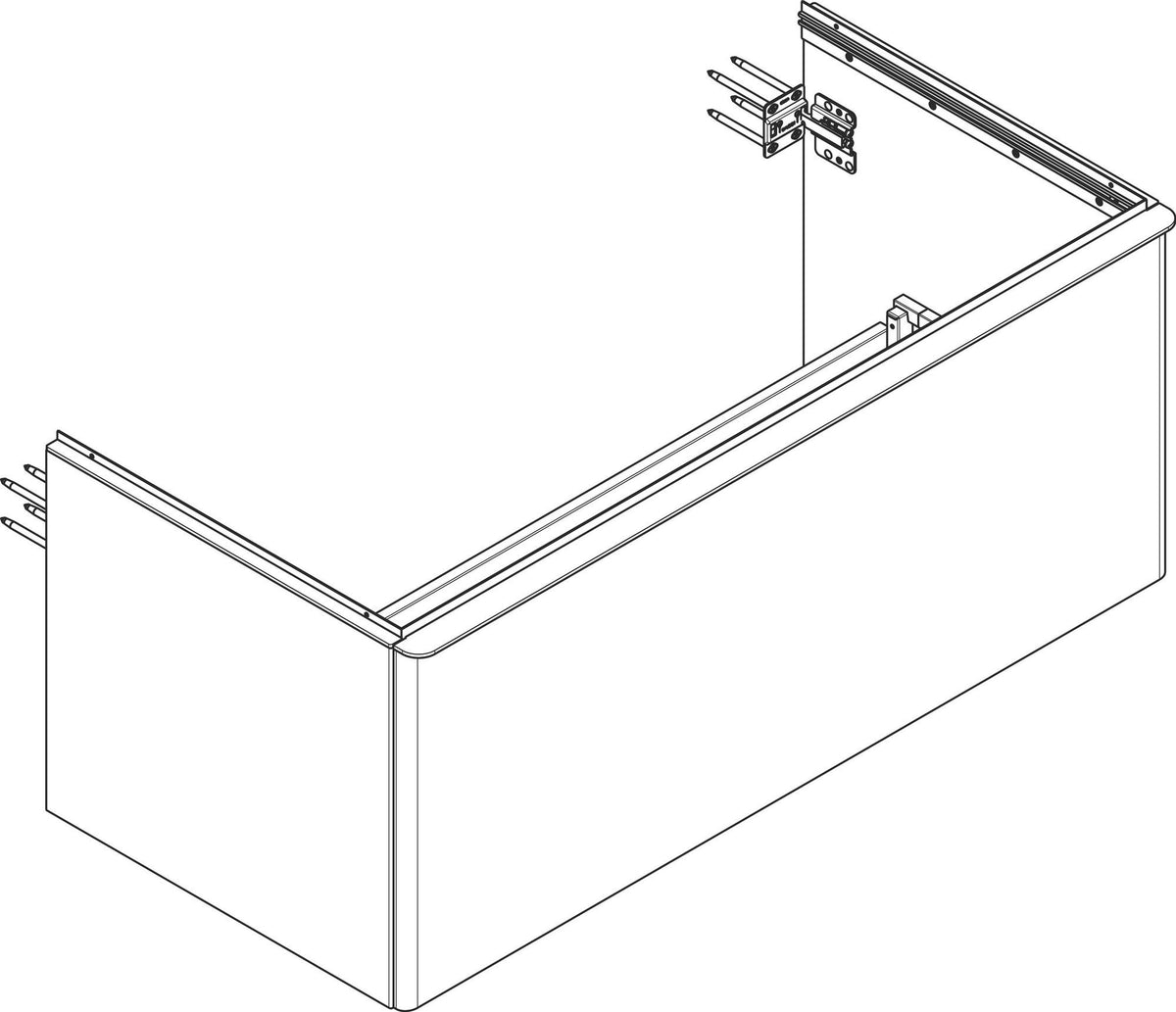 HANSGROHE Waschtischunterschrank Xelu Q 1180 mm weiß hochglanz mit SoftClose und Inneneinteilung