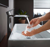 HANSGROHE Metris 260 Einhebel-Waschtischmischer mit ComfortZone, Zugstangen-Ablaufgarnitur und Temperaturbegrenzung, chrom