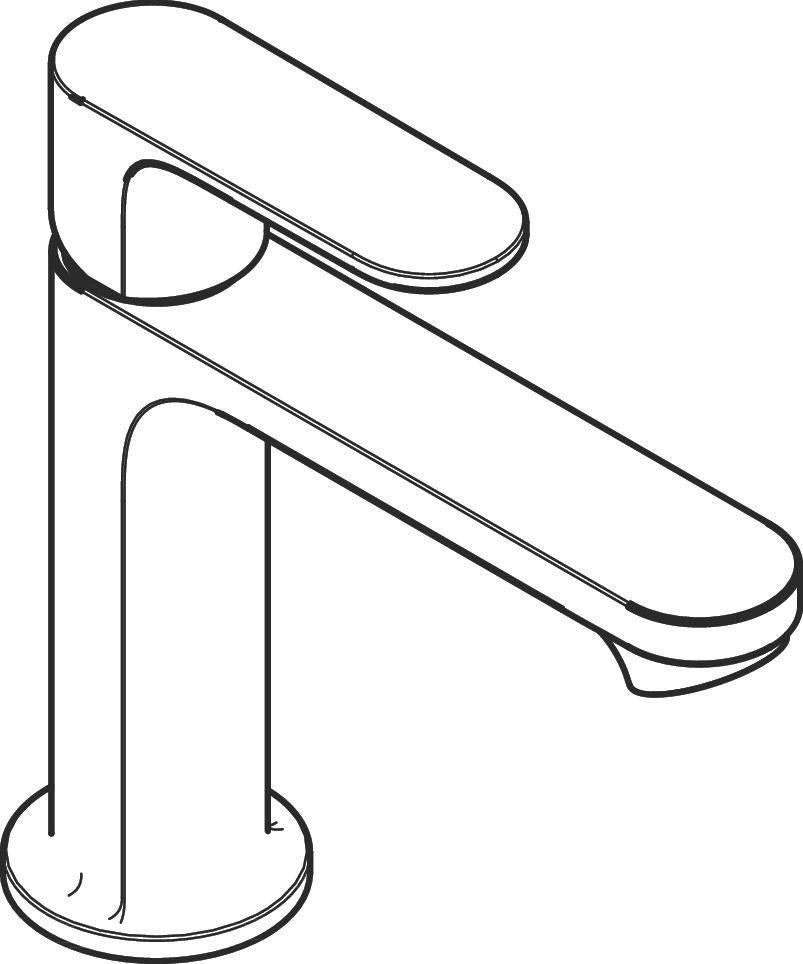 HANSGROHE Rebris S Einhebel-Waschtischmischer 110 mit Zugstangen-Ablaufgarnitur chrom