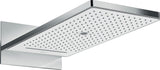 HANSGROHE Kopfbrause RAINMAKER SELECT 580 weiß/chrom 3jet quadratisch – 586 x 258 mm, RainFlow, Antikalk
