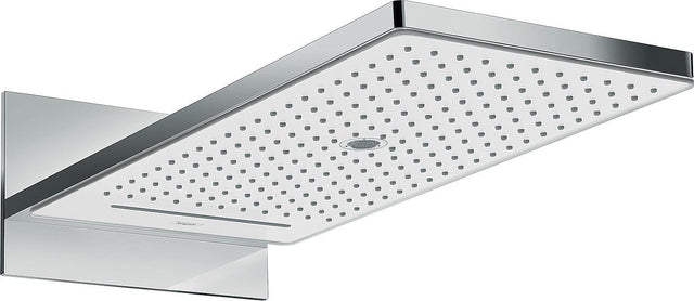 HANSGROHE Kopfbrause RAINMAKER SELECT 580 weiß/chrom 3jet quadratisch – 586 x 258 mm, RainFlow, Antikalk