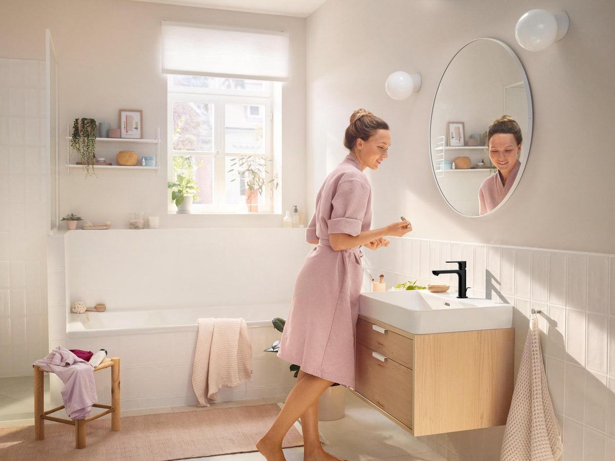 HANSGROHE Rebris S Einhebel-Waschtischmischer 110 mit Zugstangen-Ablaufgarnitur chrom