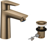 HANSGROHE Talis E Einhebel-Waschtischmischer 110 mit Ablaufgarnitur, chrom – ComfortZone, 5 l/min