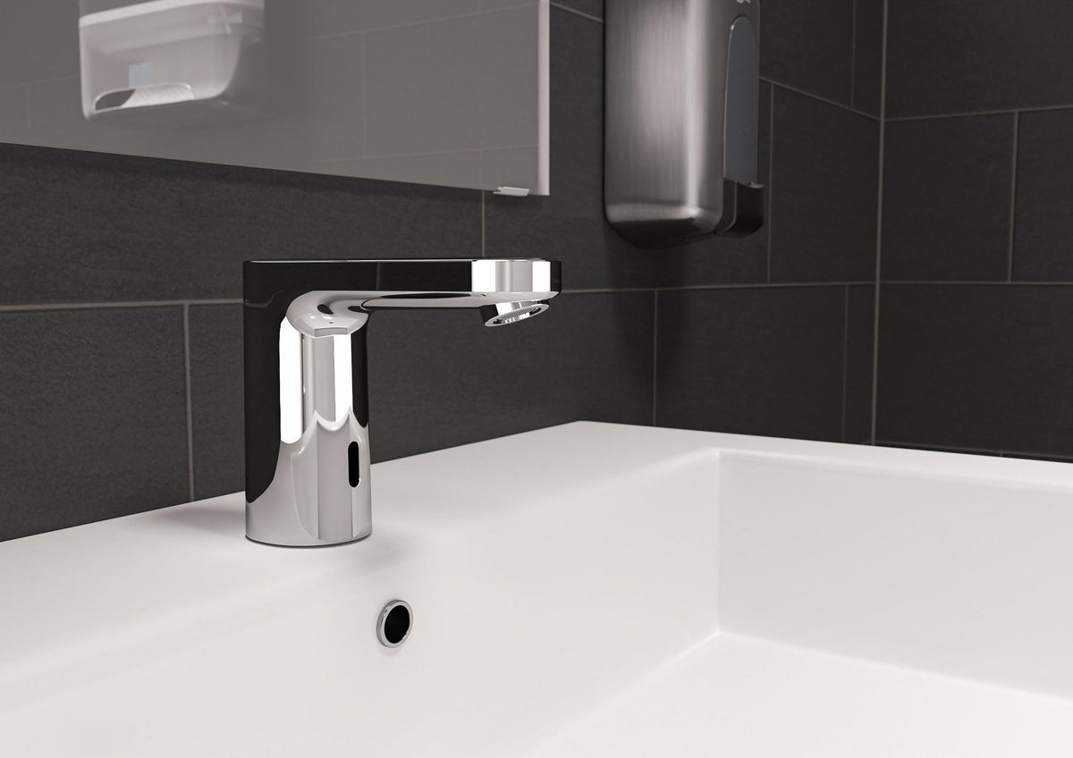 HANSGROHE VERNIS Blend Elektronik-Waschtischmischer mit Infrarot-Sensor, Kaltwasser, Batteriebetrieb 6 V, Chrom