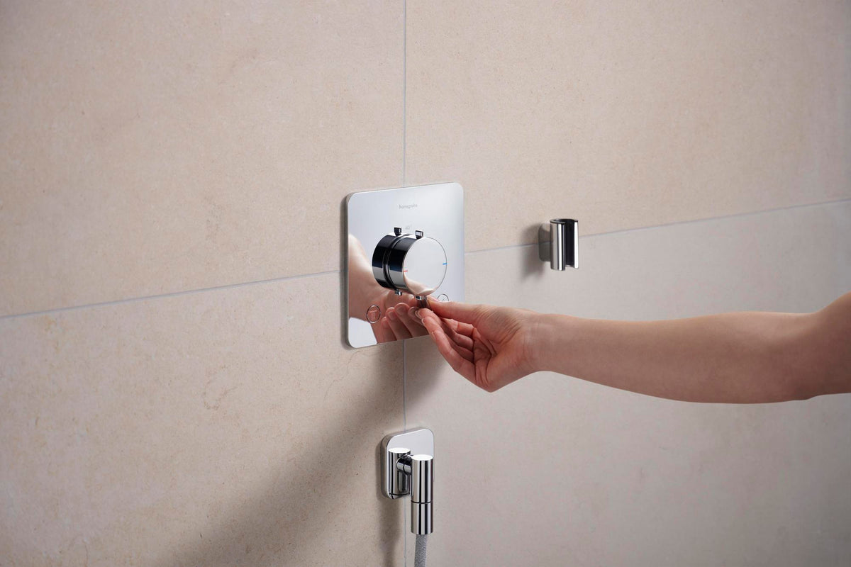 HANSGROHE Porter Fine Brausehalter – Wandhalterung aus Metall für konische Brauseschläuche