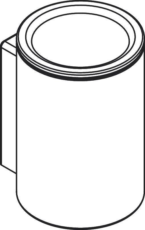 AXOR Universal Circular Zahnputzbecher Chrom – Wandmontage, Metall & Glas, verdeckte Befestigung