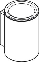 AXOR Universal Circular Zahnputzbecher Chrom – Wandmontage, Metall & Glas, verdeckte Befestigung