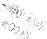 AXOR UNO² Thermostatbatterie mit Ab-/Umstellventil, chrom – 2 Verbraucher, Temperaturbegrenzer