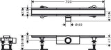 HANSGROHE RainDrain Compact Duschrinne 1200 mm Edelstahl Komplettset
