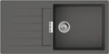 HANSGROHE Spüle S520-F480 graphitschwarz – Einbauspüle mit Abtropffläche, SilicaTec, reversibel