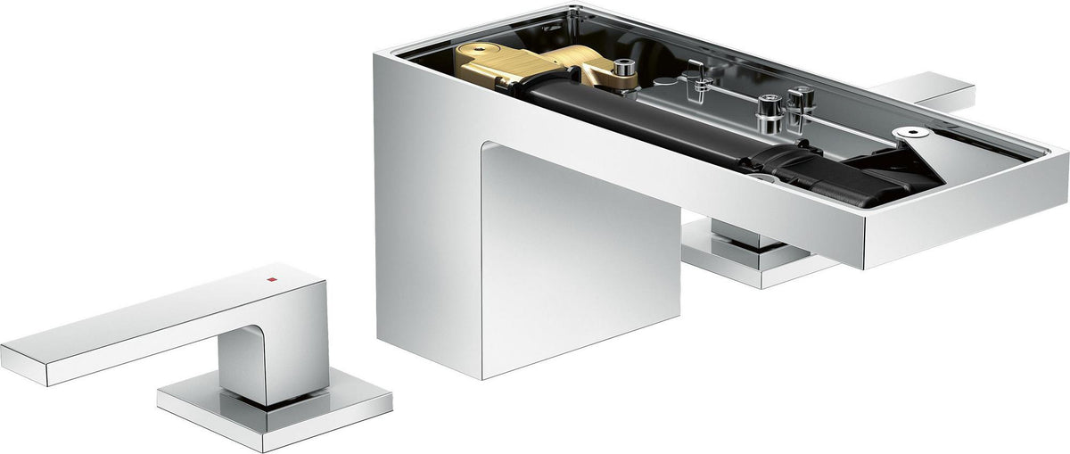 AXOR MYEDITION 3-Loch-Waschtischmischer 70 ohne Platte in polished gold optic – PowderRain