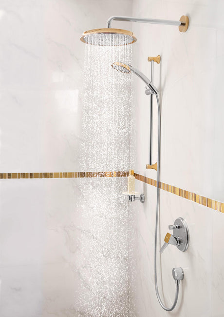 HANSGROHE Kopfbrause RAINDANCE CLASSIC AIR 1jet 240 mm mit Brausearm 390 mm chrom/gold