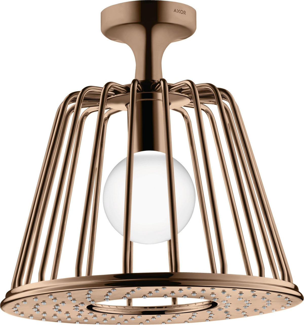 AXOR LampShower Nendo Kopfbrause mit Deckenanschluss und LED-Beleuchtung, Chrom, 275 mm