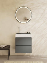 HANSGROHE Spiegel Xarita Lite S – runder LED-Wandspiegel 700 mm mit TouchlessSensor und AntiFog