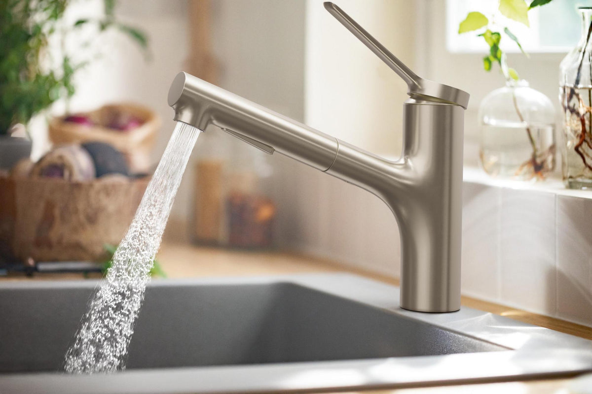 HANSGROHE Einbauspüle S51 450 SilicaTec graphitschwarz 1 Becken 60 cm Unterschrank