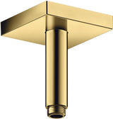 AXOR Decken-Anschlussstück 100 mm DN 15 eckig in Edelstahl-Optik von Hansgrohe