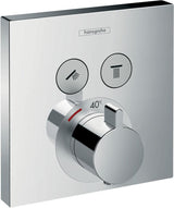 HANSGROHE ShowerSelect UP Thermostat für 2 Verbraucher – Chrom, Select-Button, thermostatische Regelung