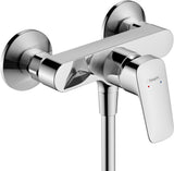 Hansgrohe Logis Brausemischer DN 15 Aufputz Chrom – Einhandhebelmischer mit Temperaturbegrenzung