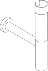 HANSGROHE Designsiphon FLOWSTAR – Flaschensiphon in brushed nickel, verstellbar 65-165 mm