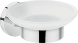 Hansgrohe Seifenschale Logis Universal Chrom – Wandmontage mit Mattglas-Einsatz