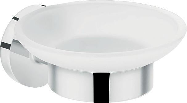 Hansgrohe Seifenschale Logis Universal Chrom – Wandmontage mit Mattglas-Einsatz