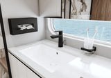 HANSGROHE AddStoris Glashalter Wandmontage Chrom – Mattglas Zahnputzbecher-Halter mit verdeckter Befestigung