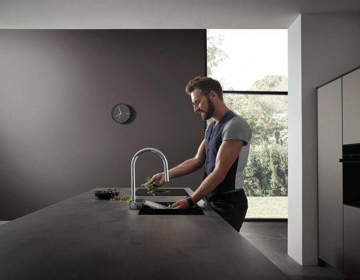 HANSGROHE Aquno Select M81 Spültischmischer 170 mit Ausziehbrause 3jet sBox chrom