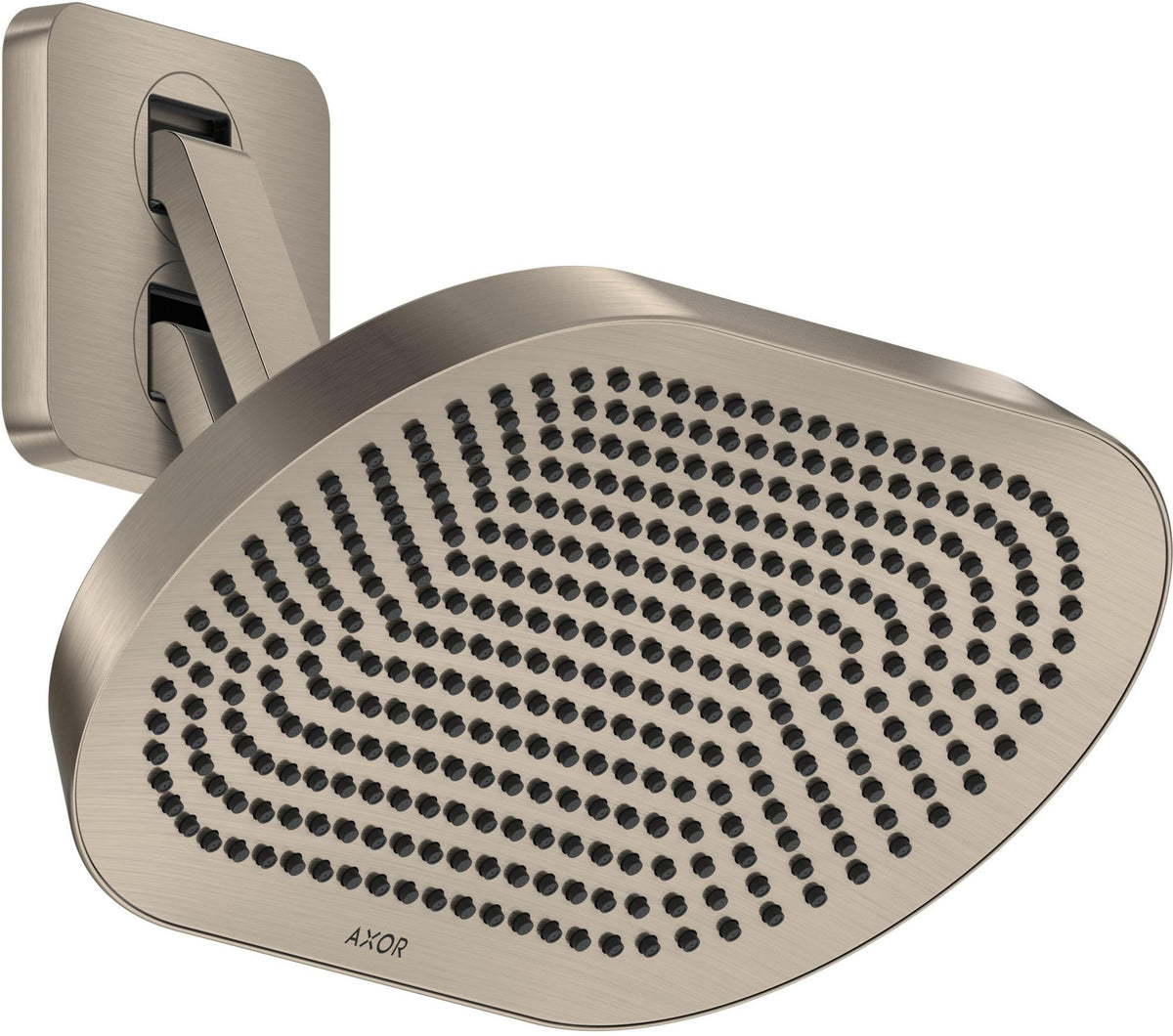 AXOR ShowerSphere 2jet Kopfbrause 370x220 mm mit beweglichem Brausearm – PowderRain & Rain Strahl