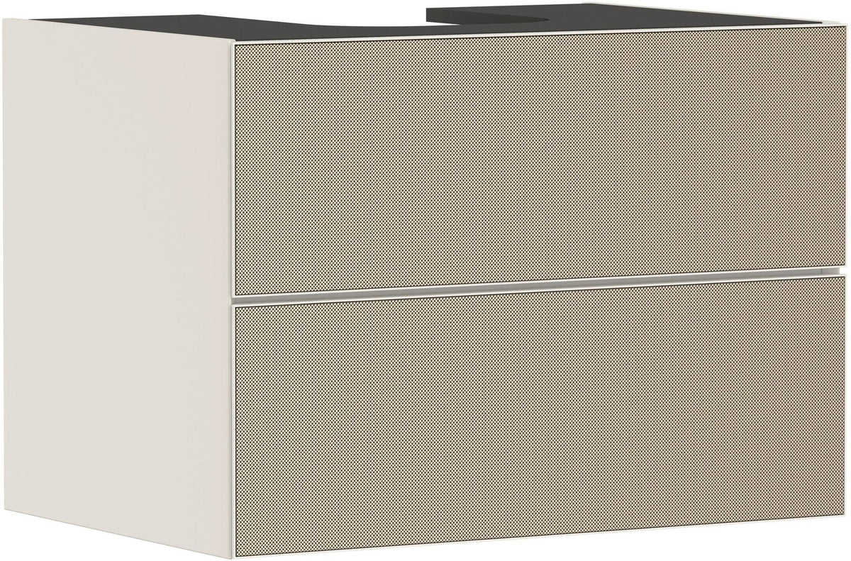 HANSGROHE Xevolos E Waschtischunterschrank 780 mm eiche dunkel mattweiß grifflos