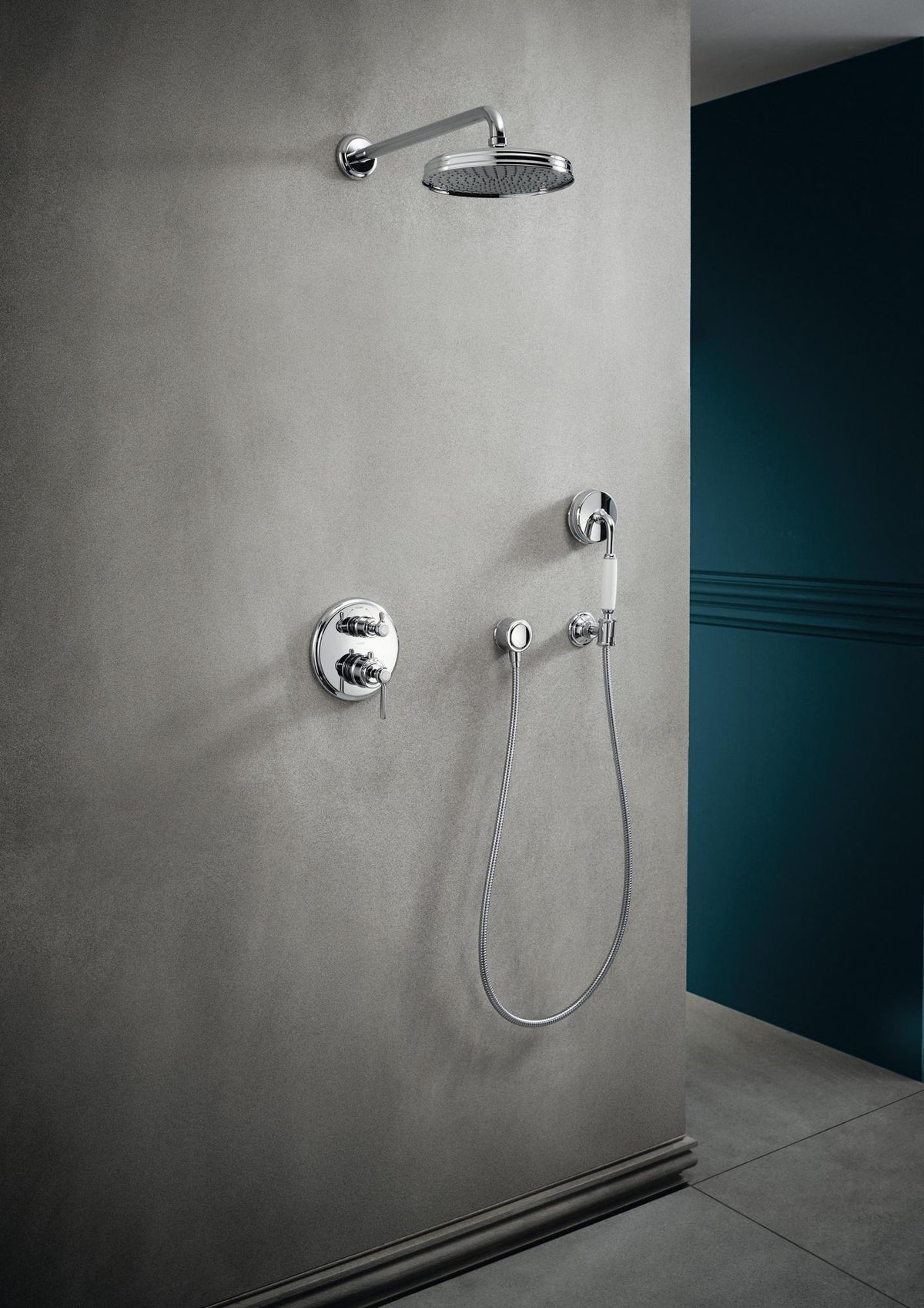AXOR MONTREUX Handbrause 1jet DN 15 Chrom – 100 mm RainAir Strahl, QuickClean Antikalk