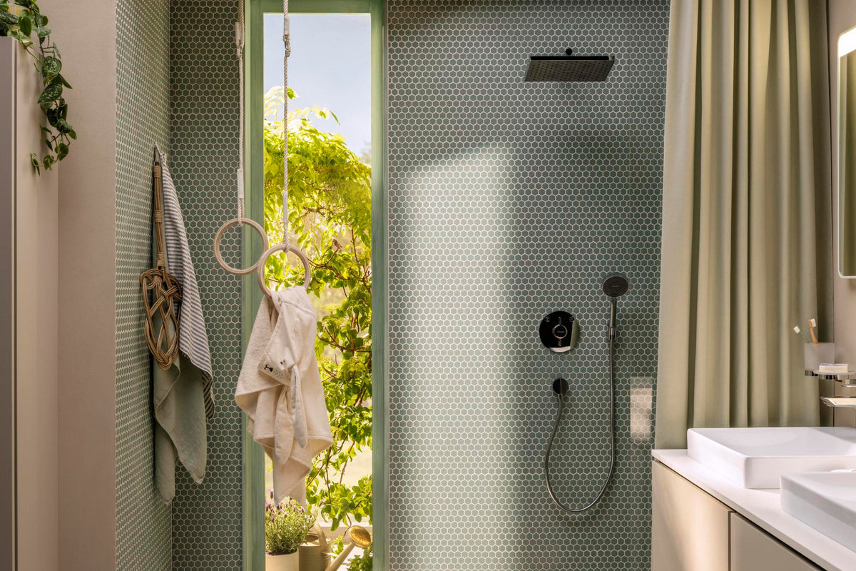 HANSGROHE Activera Select S 95 2jet EcoSmart Handbrause – Chrom, 2 Strahlarten, Select-Taste