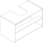 hansgrohe Korpus Waschtischunterschrank 980/550 Mattweiß