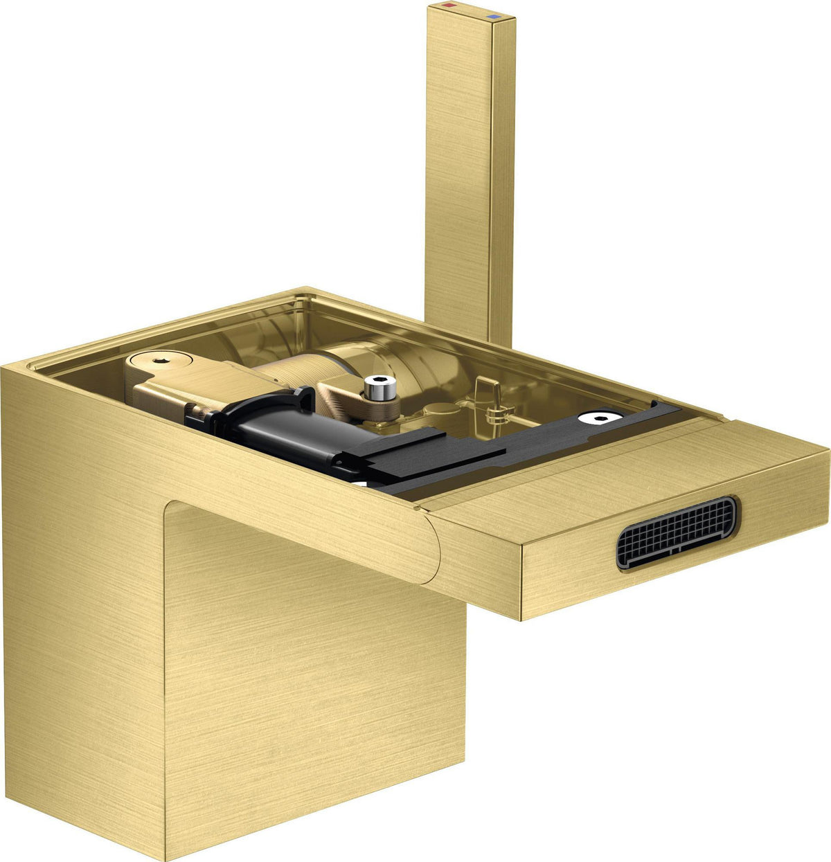 AXOR MYEDITION Einhebel-Bidetmischer ohne Platte polished gold optic mit Push-Open Ablaufgarnitur