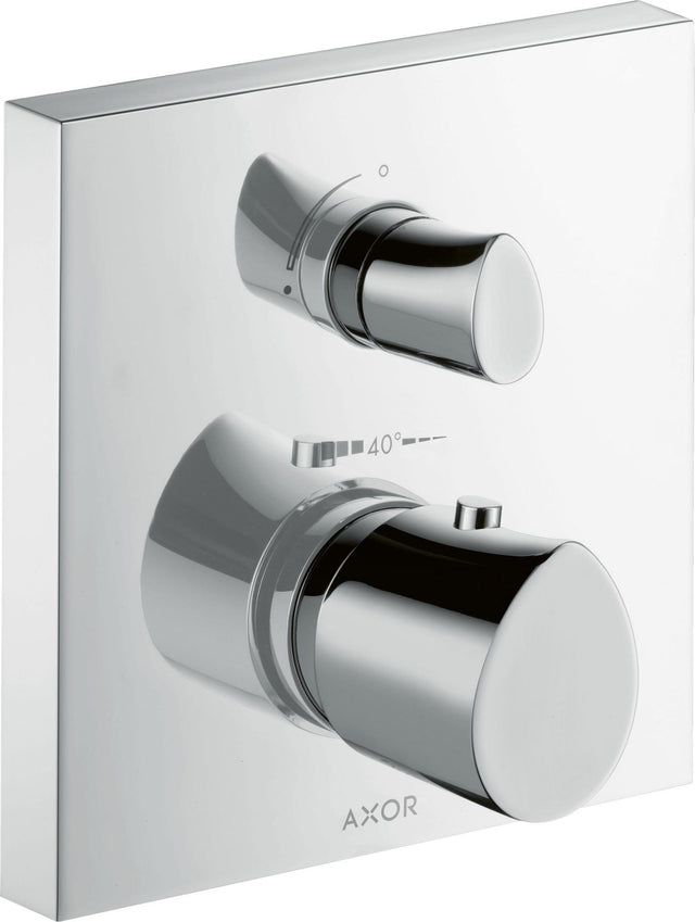 AXOR Starck Organic UP Thermostat mit Absperrventil – Chrom, 1 Verbraucher, quadratisch