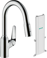 HANSGROHE HG Spültischmischer 180 mit sBox Ausziehbrause M4216-H180ST Edelstahl-Optik