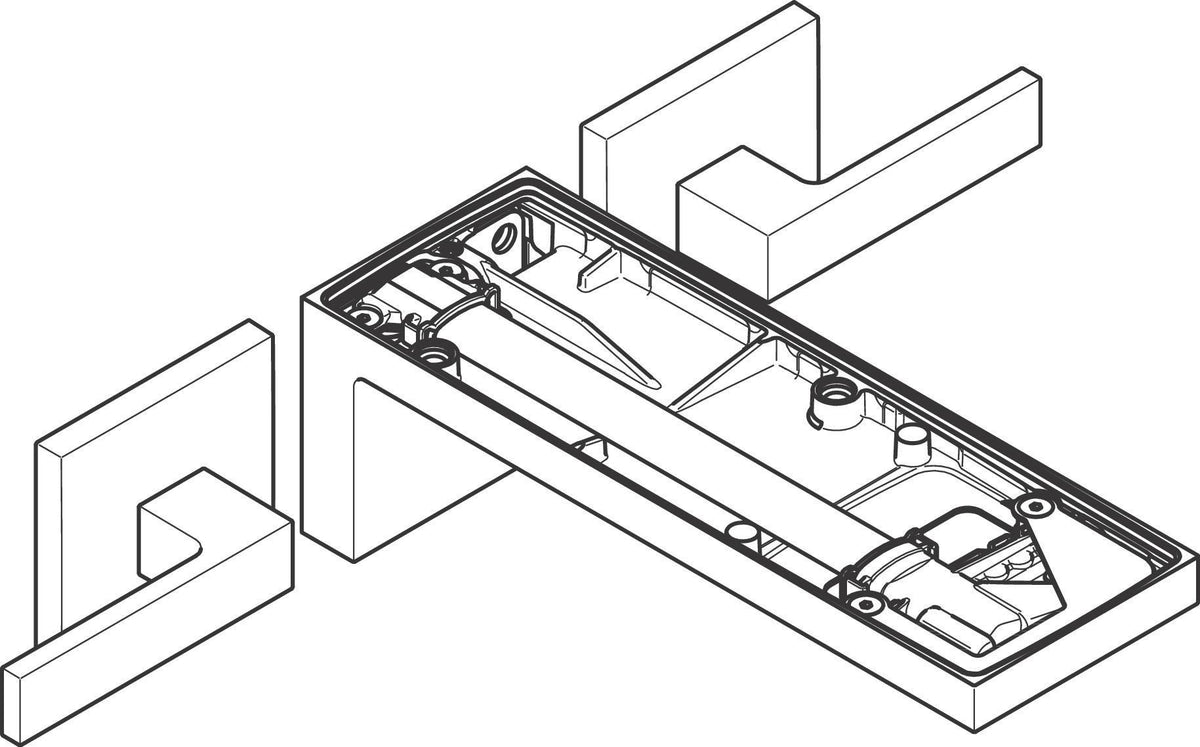 AXOR MYEDITION 3-Loch-Waschtischmischer mit Push-Open Ablaufgarnitur in Chrom