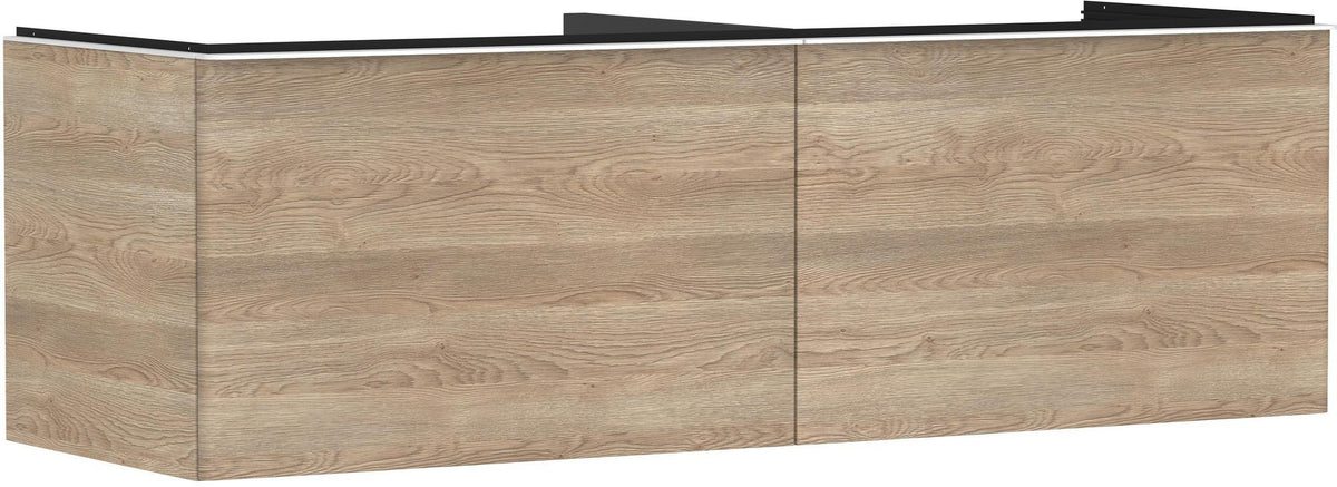 HANSGROHE Xelu Q Waschtischunterschrank 1560 mm Weiß Hochglanz mit 2 Schubkästen