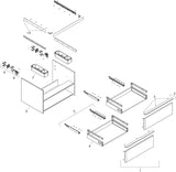 HANSGROHE Xelu Q Waschtischunterschrank 980 mm weiß hochglanz mit SoftClose und Inneneinteilung