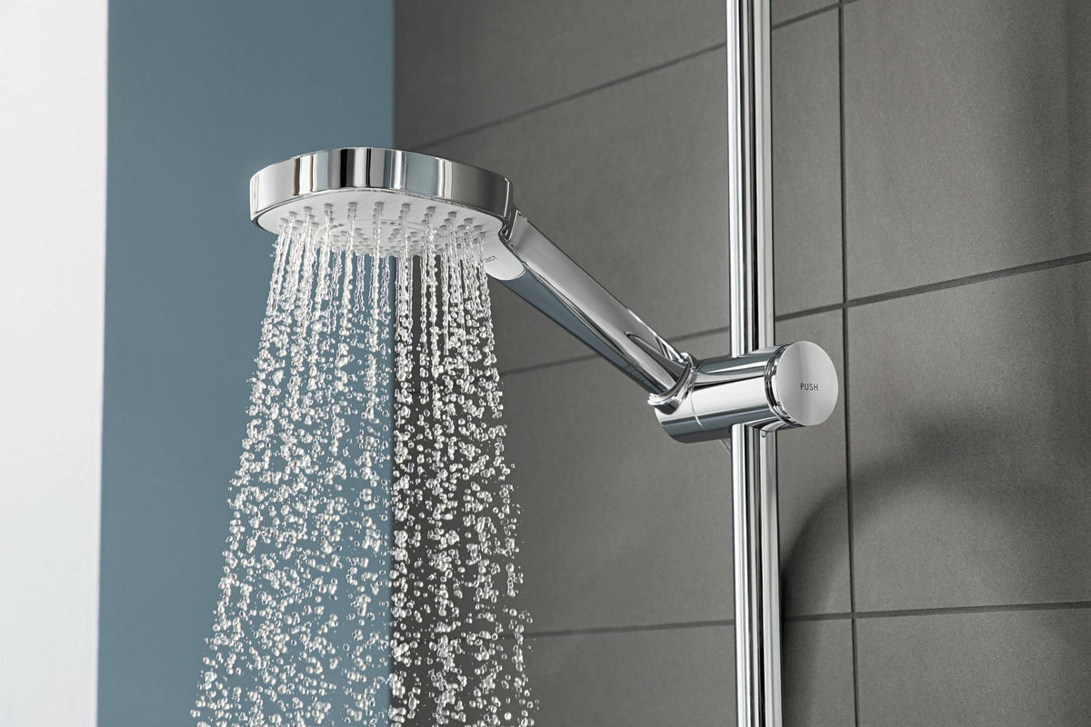 HANSGROHE Handbrause Croma Select E Multi – 3 Strahlarten, Select-Taste, weiß/chrom
