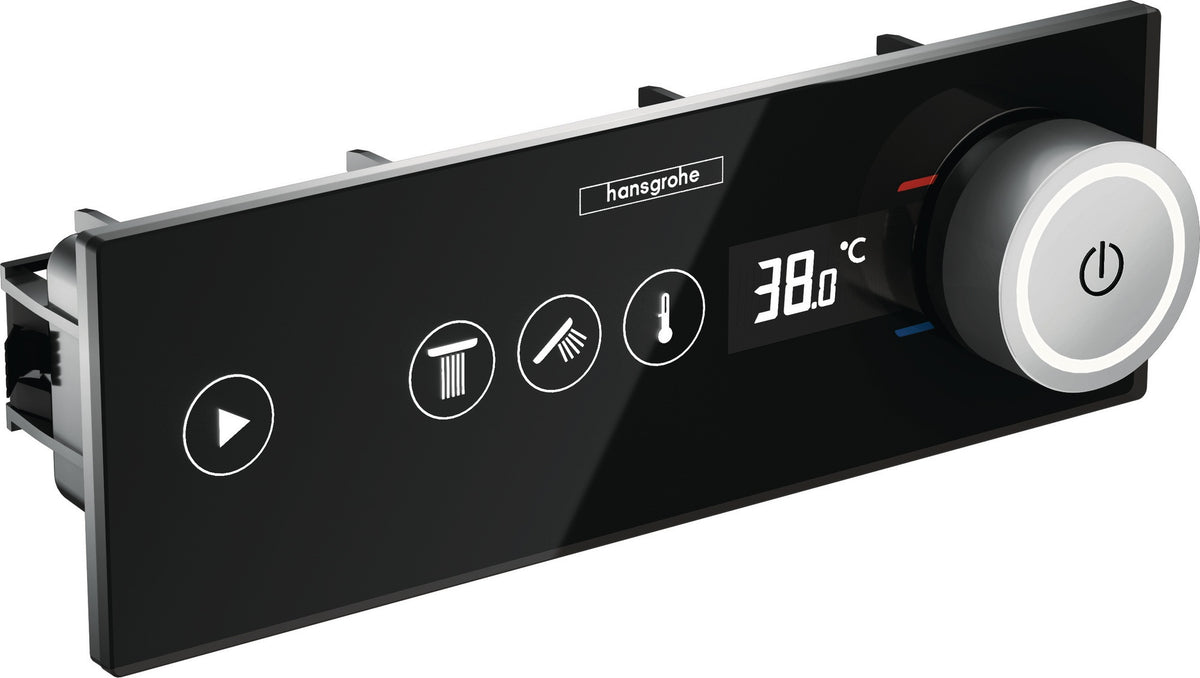 Hansgrohe RainPad Fertigset für 2 Verbraucher – TouchScreen Steuerung, schwarz/chrom